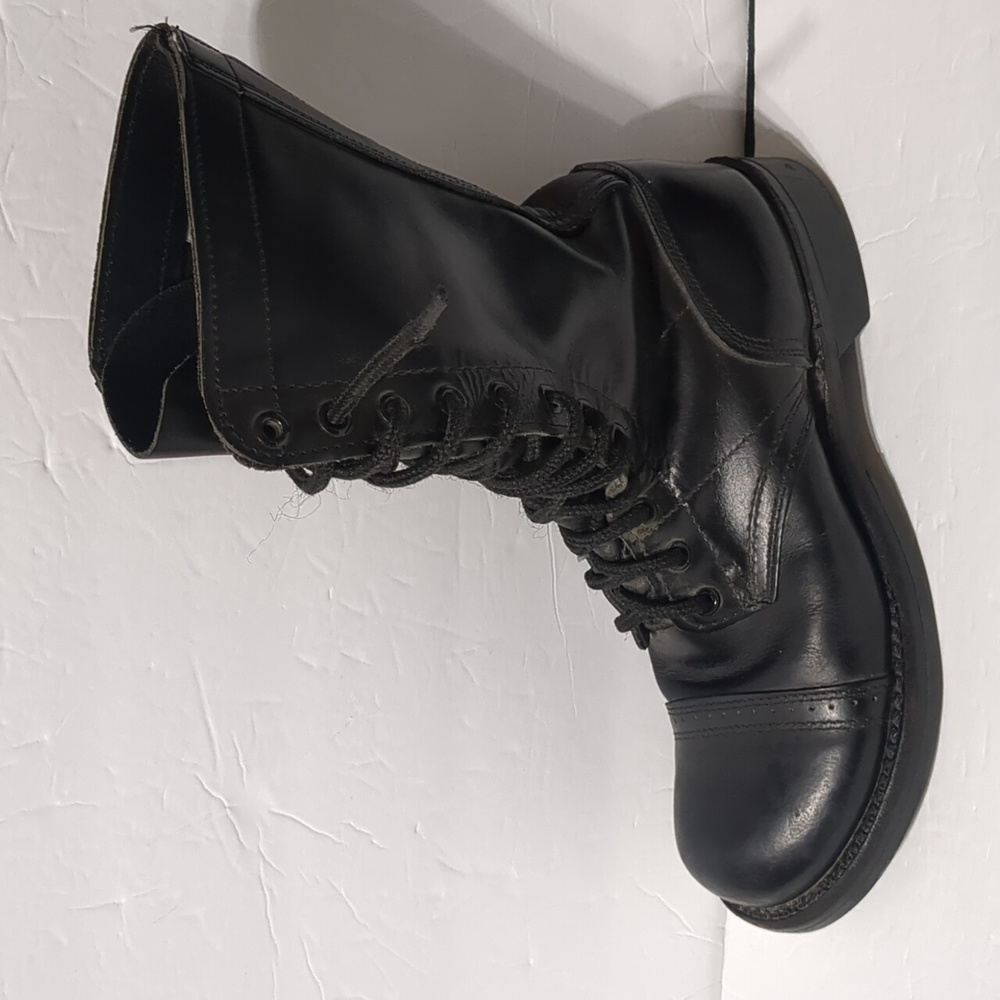 Vintage Corcoran Men Boots Size 7  Leather Military Combat Cap Toe Jump 1515